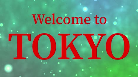 welcome to tokyo message text animation motion graphics