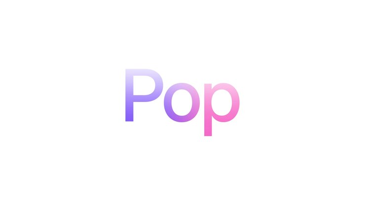Animated Pop Text Logo on White Background