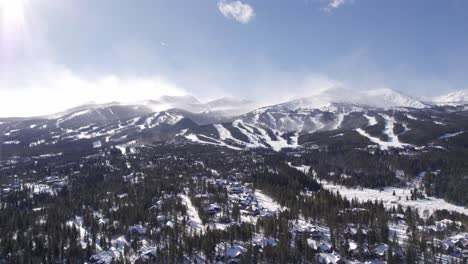 silverthorne, colorado forest and rocky mountains
