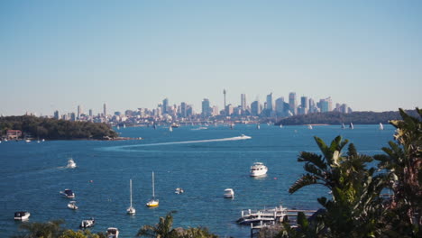 beautiful clear day sydney nsw, city view