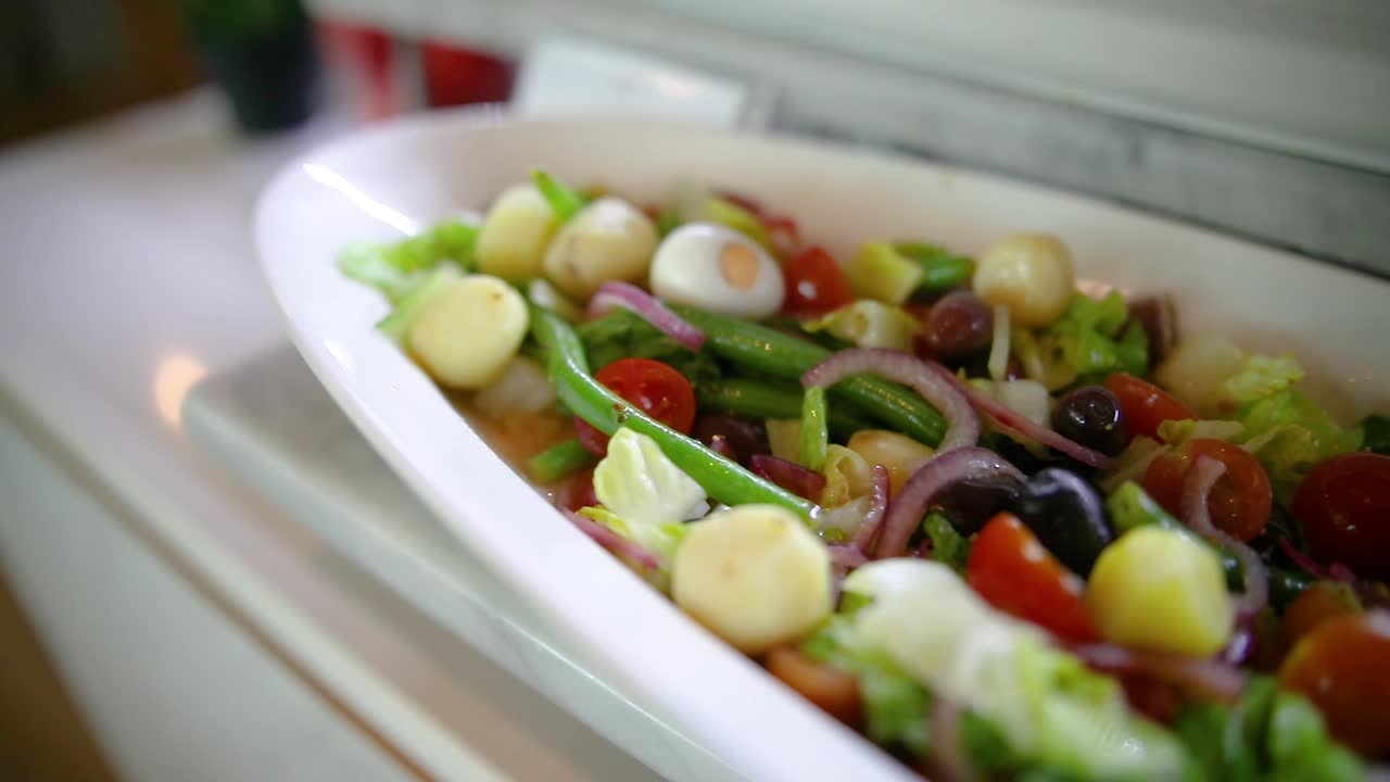 Vegetarian salad on a plate