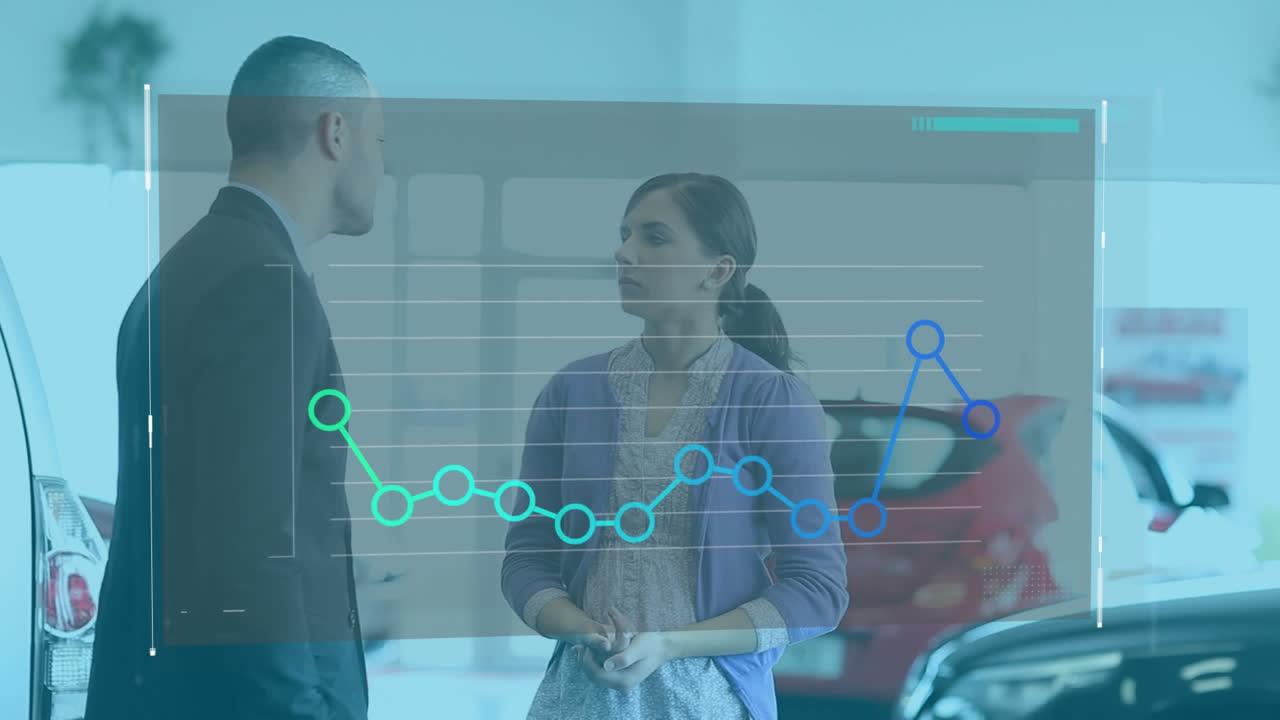 procesamiento de datos estadísticos contra vendedor de automóviles mujer guía