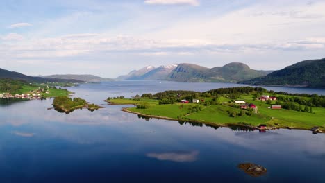 aerial footage beautiful nature norway.