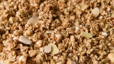 close up detail shot of granola