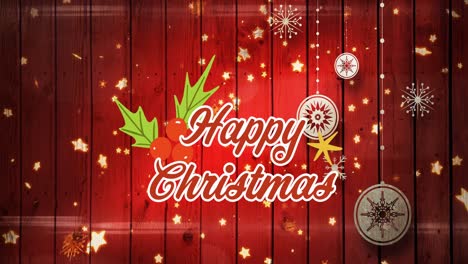 Animation-of-christmas-greetings-text-over-christmas-decoration