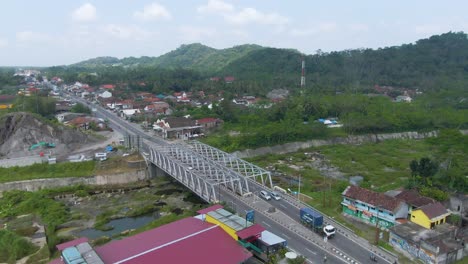 Aerial-view-of-Kali-Putih-Bridge-in-Muntilan,-Java,-Indonesia