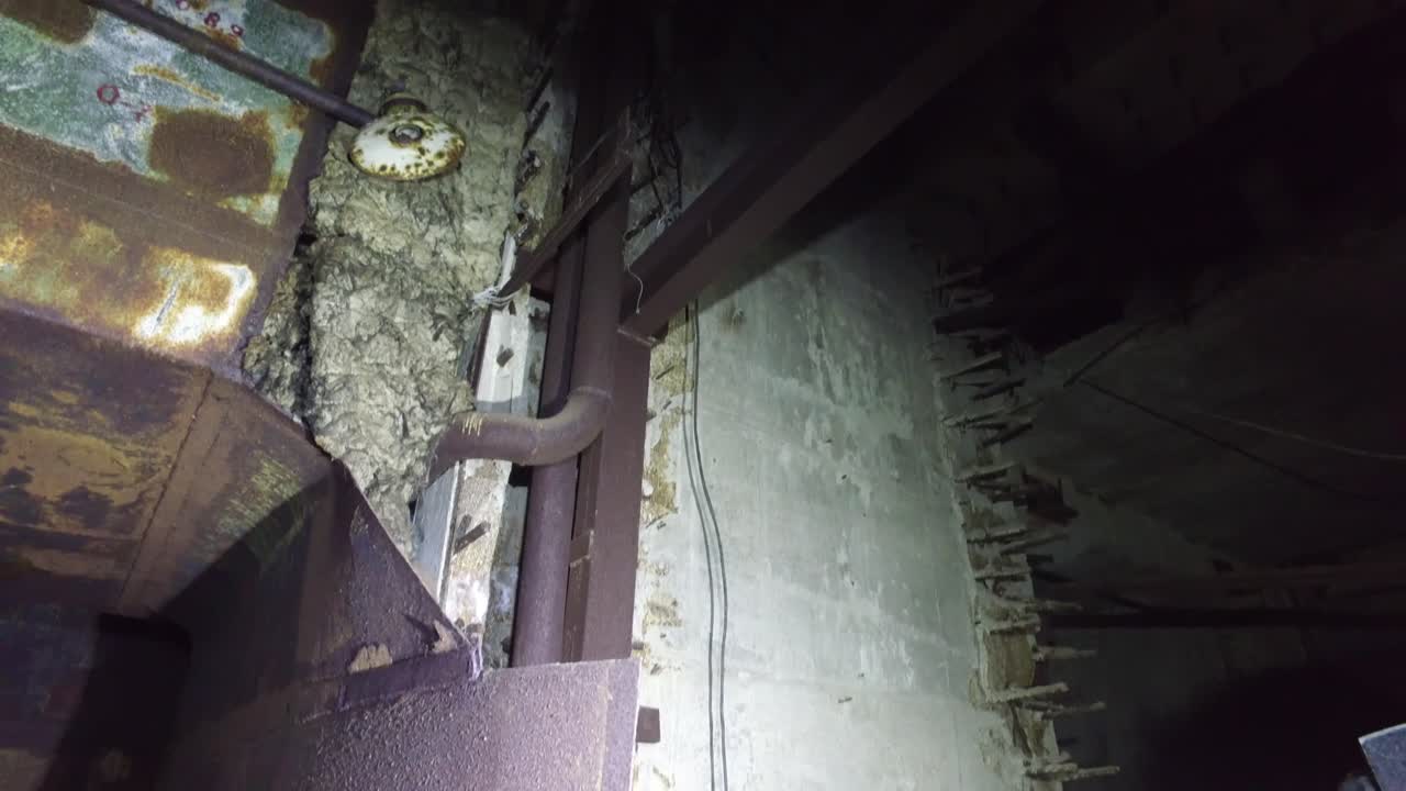 Old And Rusty Chernobyl Power Plant In Ukraine - POV