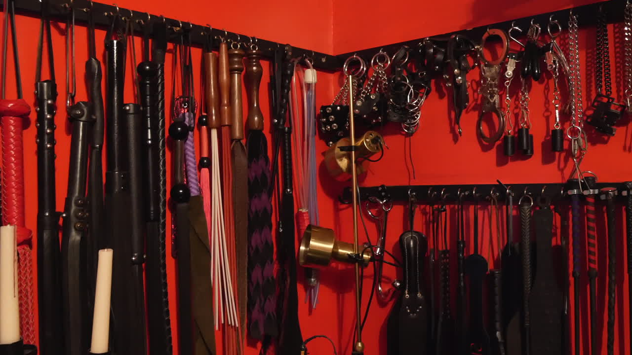 Bdsm Bondgage Equipment Room,Gags And Masks Free Stock Video Footage  Download Clips