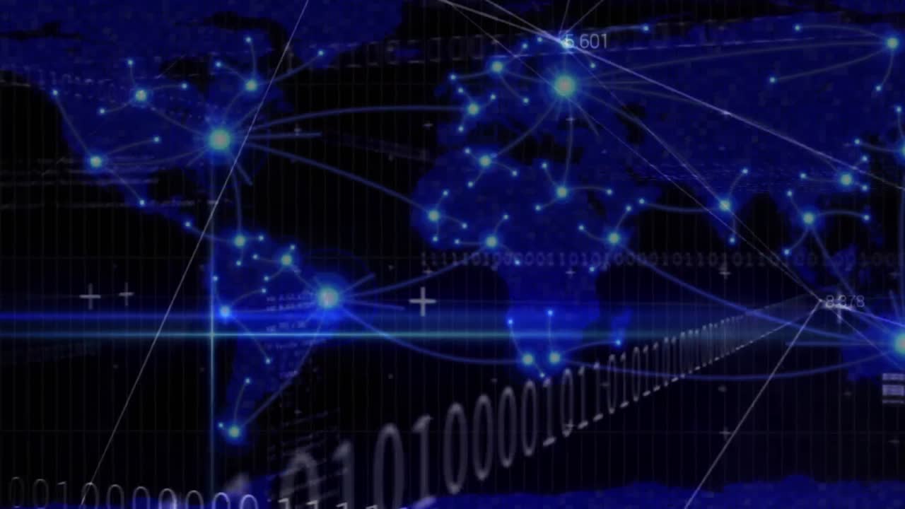 mapa del mundo con lugares conectados