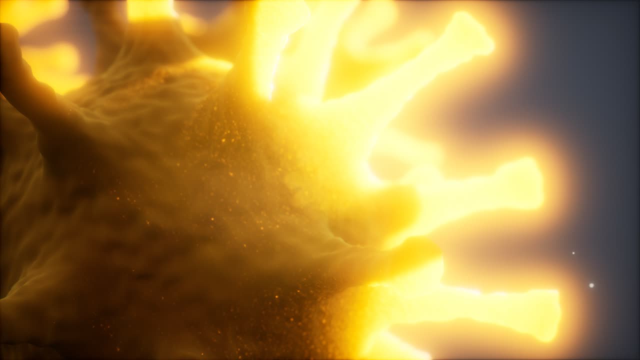 bacterias virus o gérmenes células de microorganismos bajo microscopio con profundidad