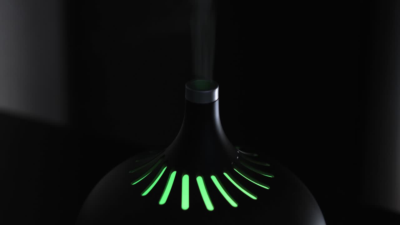 Modern Black Essential Oil Diffuser with Light Display