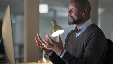 businessman, virtual meeting