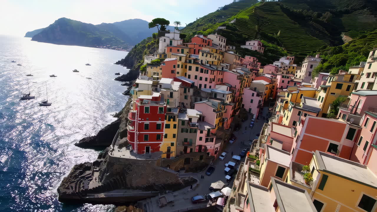 Village côtier vibrant de Riomaggiore, Italie