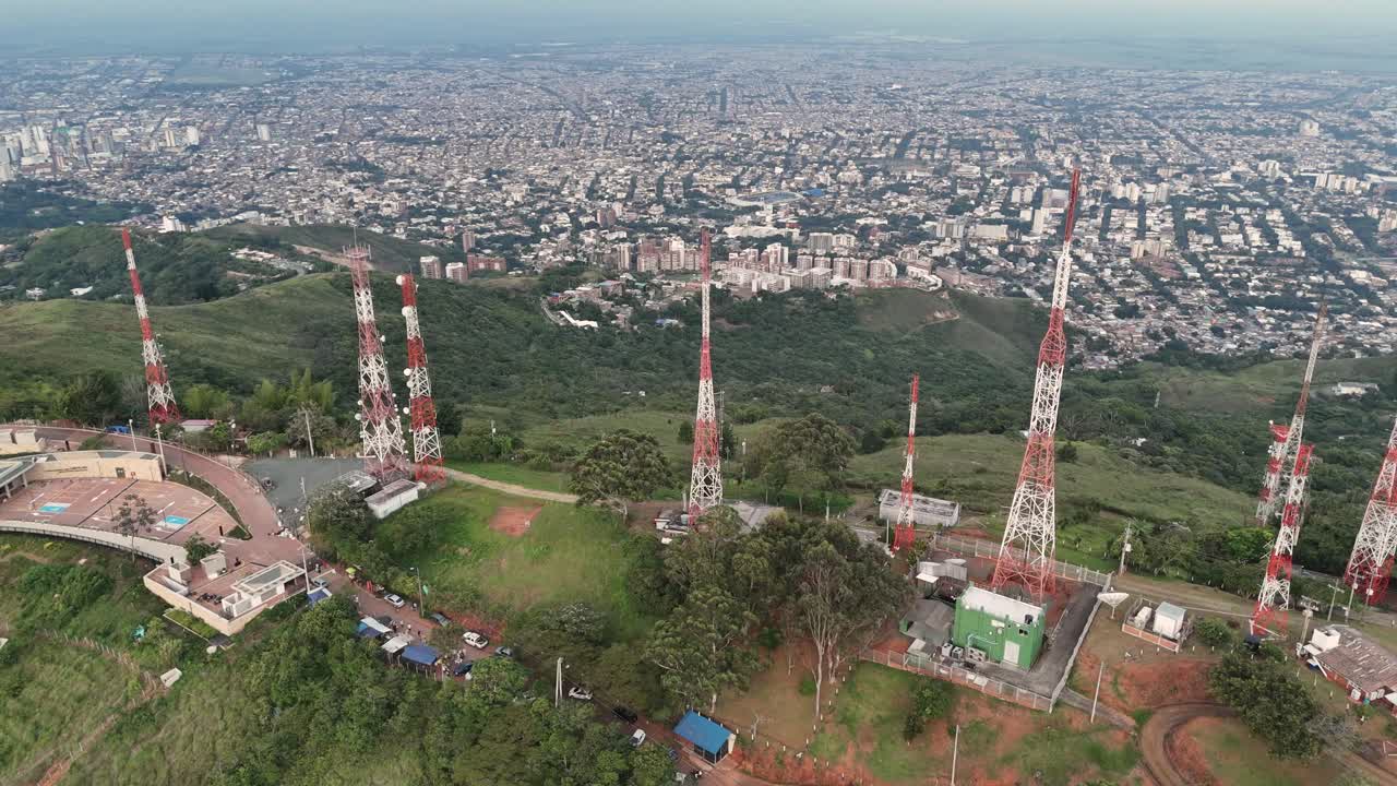 Aerial View of Cali, Colombia, by drone