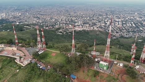 aerial view of cali, colombia, by drone