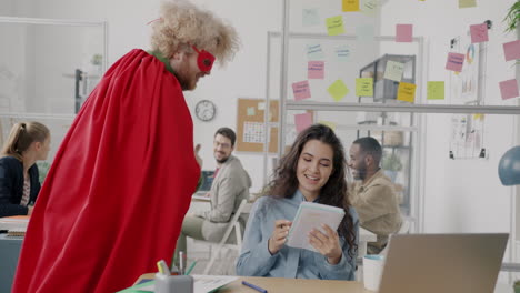 funny superhero in the office