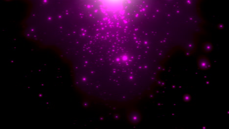 partículas púrpuras en movimiento y estrellas en el fondo abstracto de la galaxia 2
