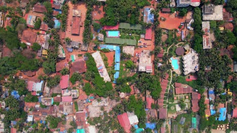 Arambol-Goa-Beach-Drone-Shot-Arambol-Mountain-Dulce-Lago-Rd-Khalchawada-Mercado-Y-Vista-Superior-De-La-Ciudad