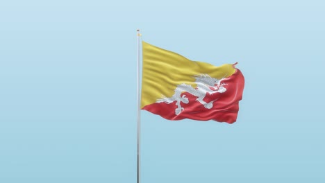 bhutan flag with alpha and background with different angle of movement