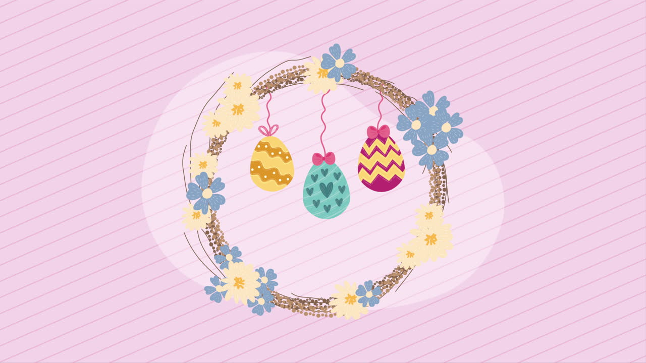 spring eggs painted in crown