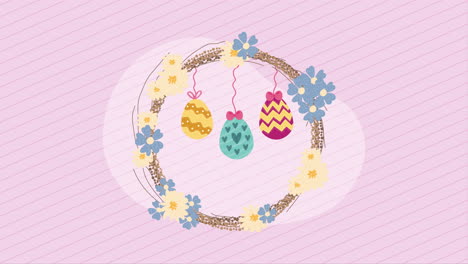 spring eggs painted in crown