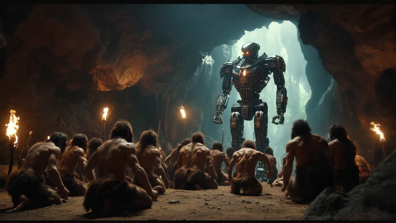 거대한 로이 동굴인을 만난다