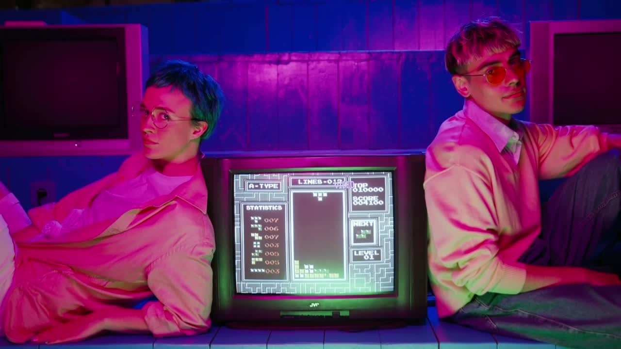 People with gas mask and tattoos