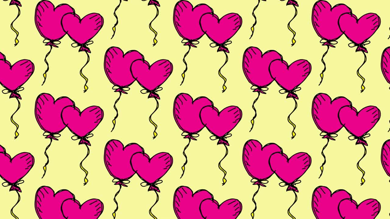 kids drawing pop art seamless background with theme of love