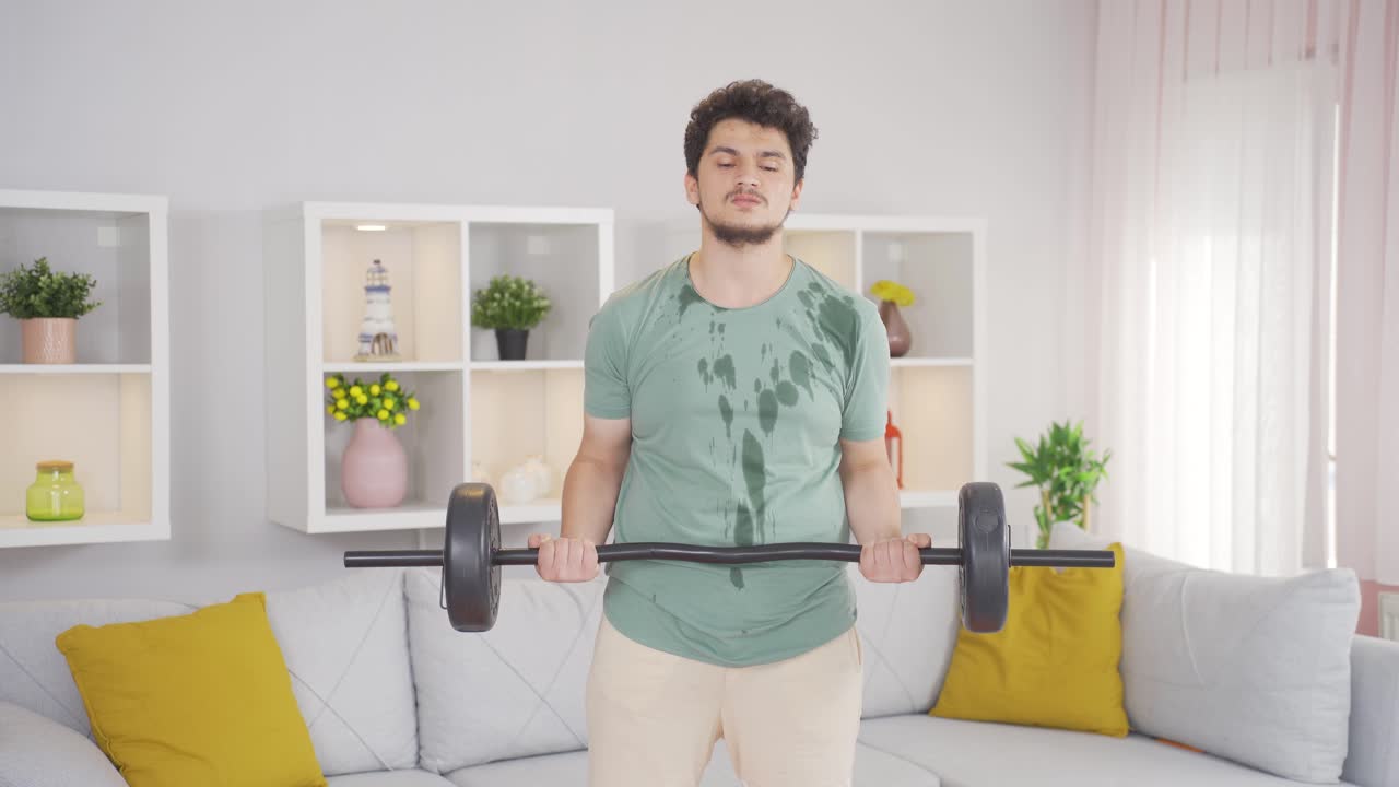 포기하지 않고 열심히 스포츠를 하는 사람.