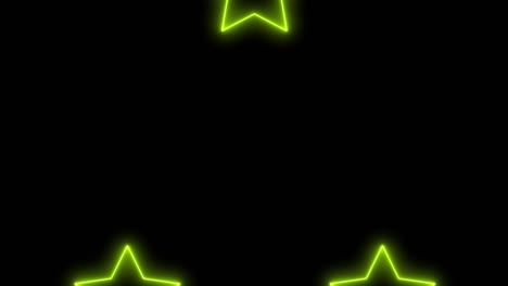 yellow star neon glowing animation motion graphics