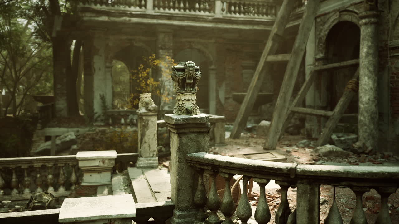 разрушенный дом.