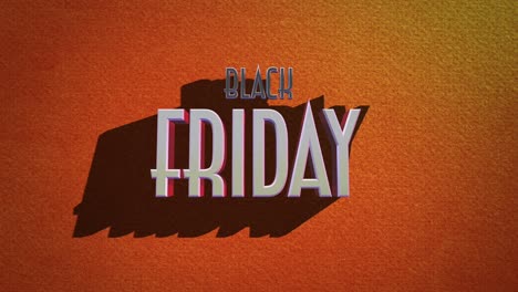 texto retro de viernes negro sobre textura grunge naranja