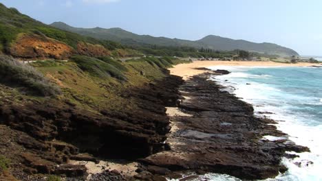 Halona-Beach-Cove-Y-Blowhole,-Oahu,-Hawai