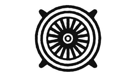 jet engine icon animation footage & alpha channel