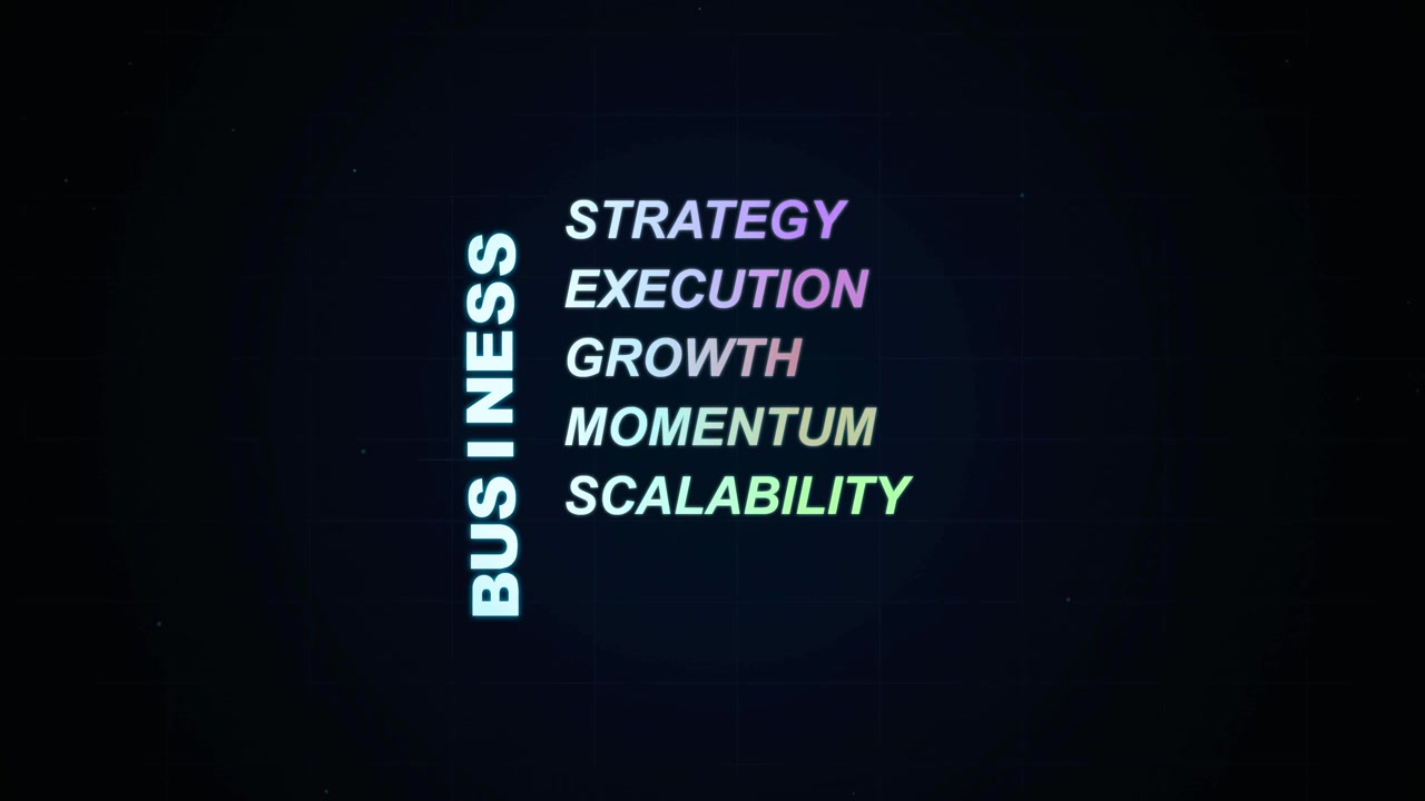 Animated Business Strategy and Growth Concept Graphic
