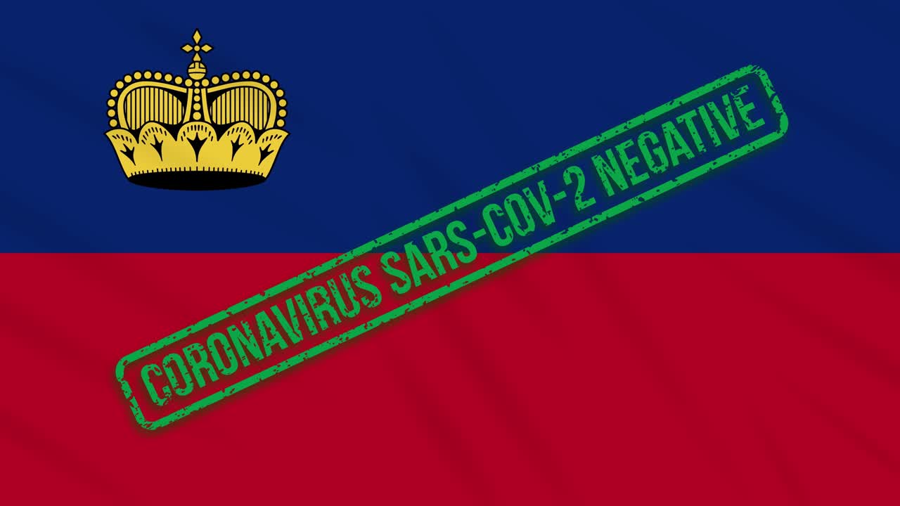 리히텐슈타인은 코로나 바이러스로부터의 자유의 녹색 스프를 가진 발을 흔들고 있습니다.