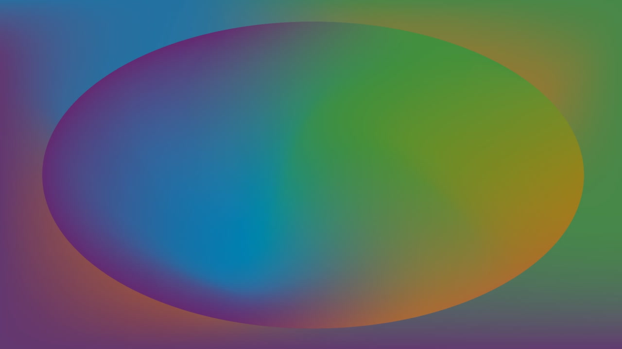 다채로운 배경 위에 움직이는 모양의 애니메이션.