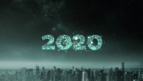 2020년 불꽃놀이로 쓰여진