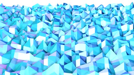 추상적인 단순한 파란색 보라색 낮은 폴리 3d 표면을 배경으로. 순수한 파란 보라색 다각형의 이동의 부드러운 기하학적 낮은 포리 모션 배경. 4k fullhd 원활한 루프 배경.