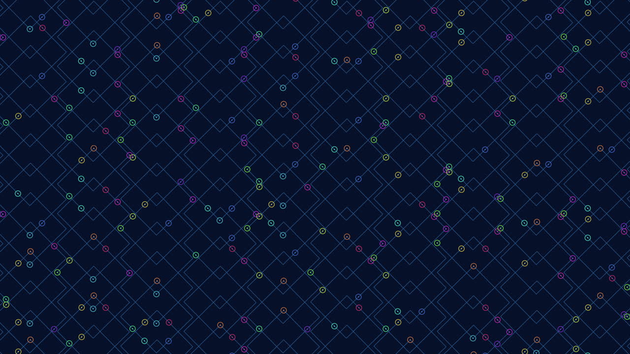 어두운 배경에 매혹적인 파란색과 보라색 다이아몬드 패턴