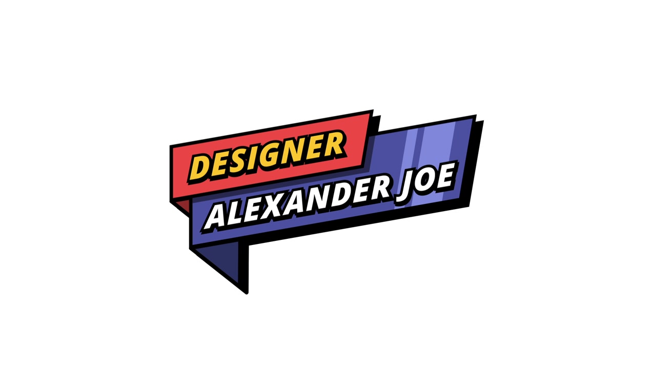 Animated Lower Third Graphic with Name and Title Reveal