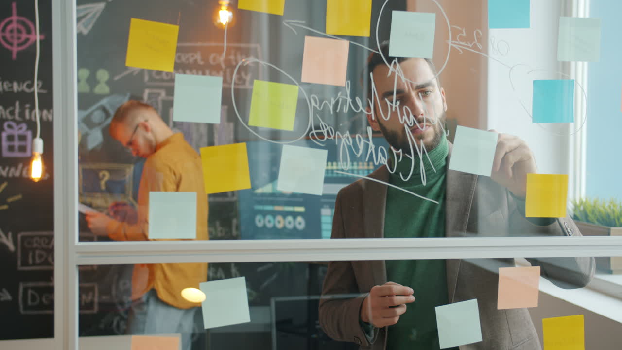 Team Brainstorming Session in Office