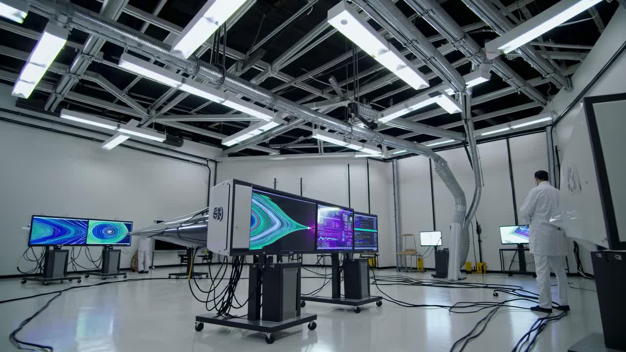 High-Tech Research Facility Control Room