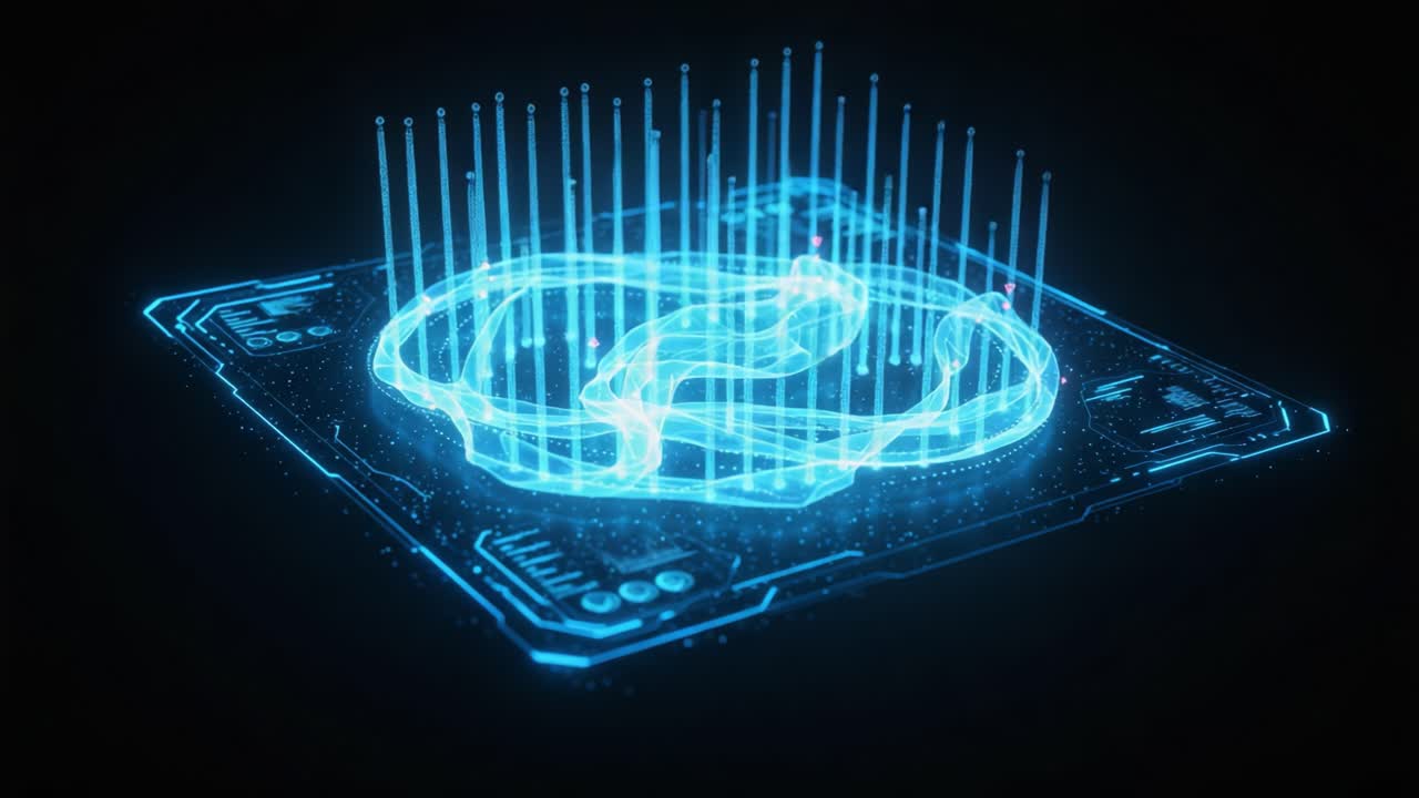 A Captivating Visual Journey Through Dynamic Digital Waveforms: Exploring the Intersection of Technology, Art, and Innovation in a Futuristic Augmented Reality Environment