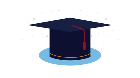 graduation animation with hat