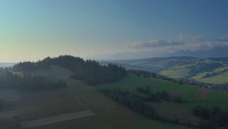 Paisaje-De-Montañas-Y-Bosque-En-Dzianisz-Podhale