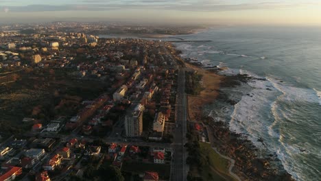 litoral de la ciudad. porto, portugal vista aérea