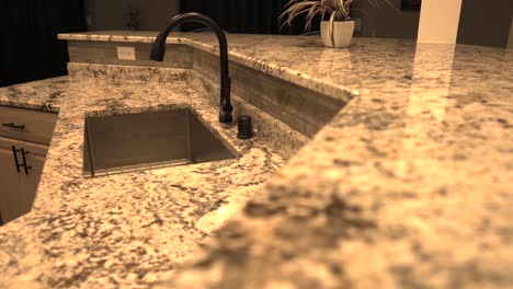 Kitchen-countertop-in-slow-motion-prospective-view
