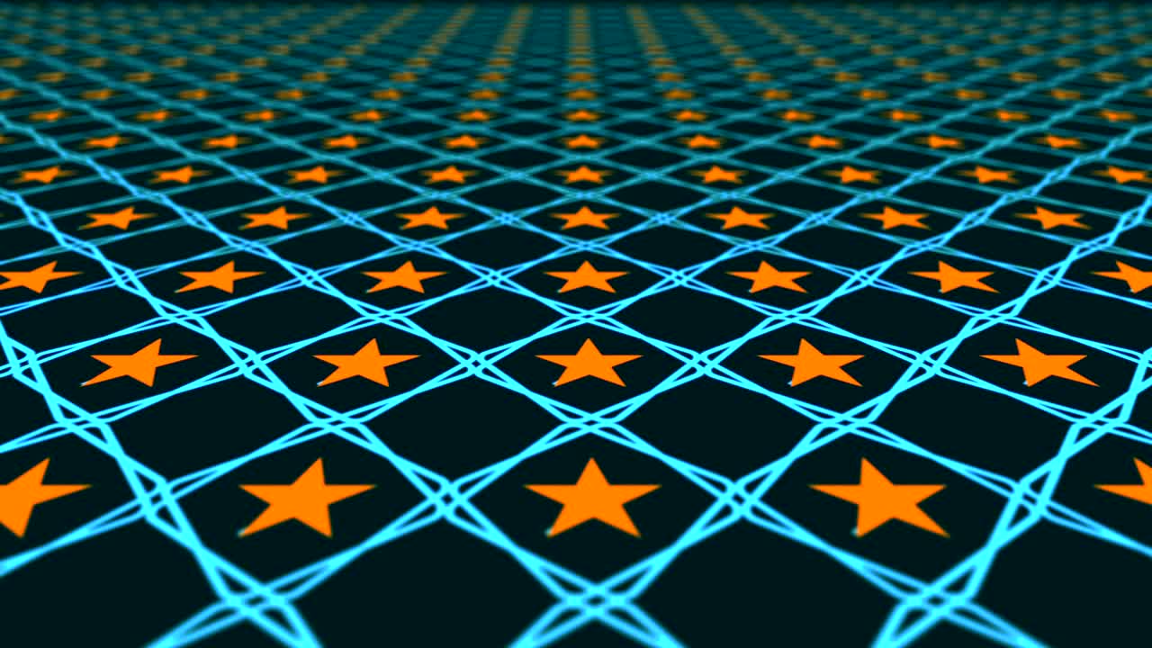 추상적인 칼레도스코프 별 배경 비디오