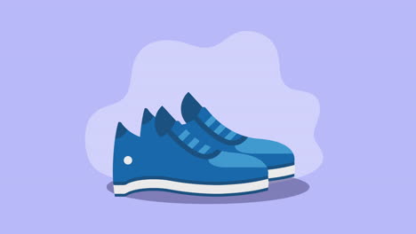 pair of blue sneakers